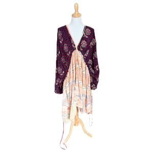 Kantha Bae Poncho Dress Hippie Boho Art to Wear Fairy Indie Lagenlook Festival